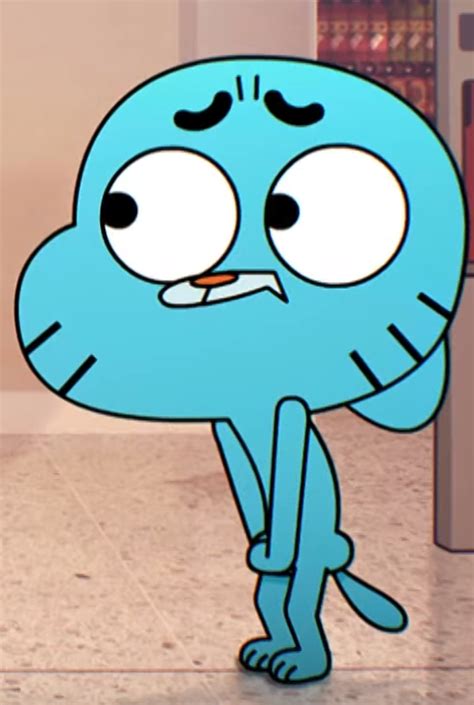 The Amazing World of Gumball. ... Kinda wish we see Gumball completely naked without him covering his crotch there like he has to pee or something. Reply. Load more.